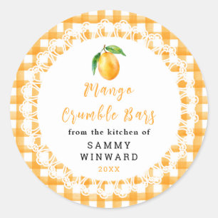 Homemade Mango Crumble Bar Label