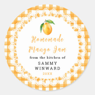 Homemade Mango Jam Jar Label