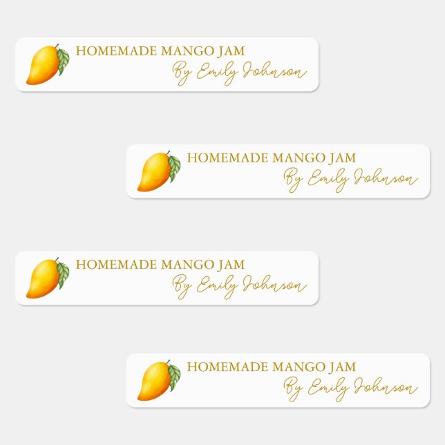 Homemade Mango Jam Thin Label (Group)