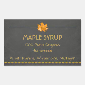 Homemade Maple Syrup Sticker for Jars
