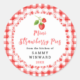 Homemade Mini Strawberry Pies Label