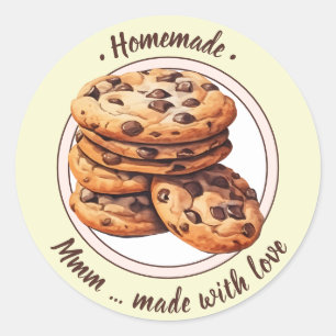 Homemade - mmm… made with love classic round sticker
