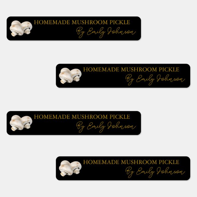 Homemade Mushroom Pickle Thin Label (Group)