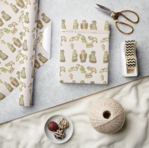 Homemade Nativity Cookie Ivory Wrapping Paper