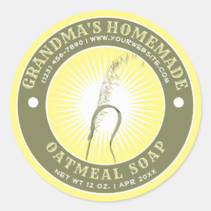 Homemade Oatmeal Soap Label Template