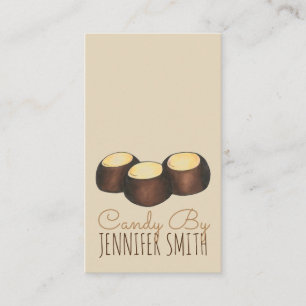 Homemade Ohio Buckeye Peanut Butter Candy Made By Business Card