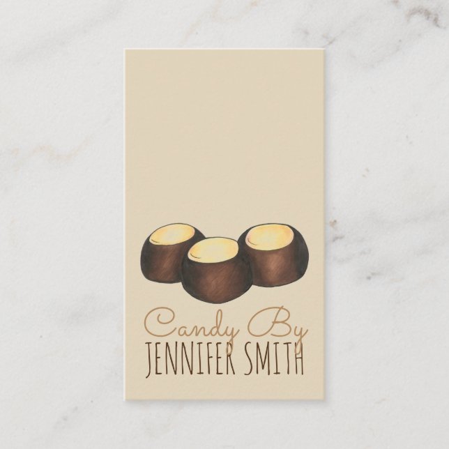 Homemade Ohio Buckeye Peanut Butter Candy Made By Business Card (Front)