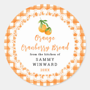 Homemade Orange Cranberry Bread Label