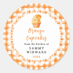 Homemade Orange Cupcakes Food Label