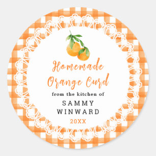 Homemade Orange Curd Label
