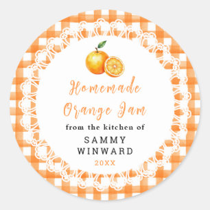 Homemade Orange Jam Jar Label