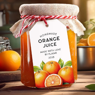 Homemade orange juice pantry label