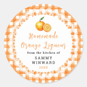Homemade Orange Liqueur Bottle Label