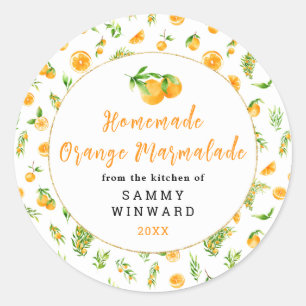 Homemade Orange Marmalade Canning Label