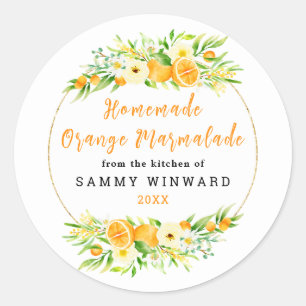 Homemade Orange Marmalade Canning Label