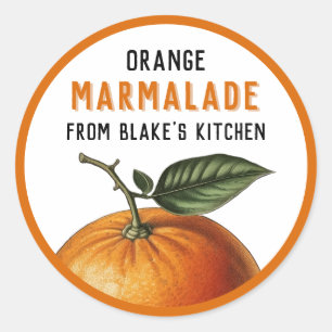 Homemade Orange marmalade canning Labels
