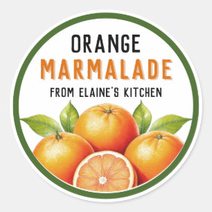 Homemade Orange marmalade canning Labels