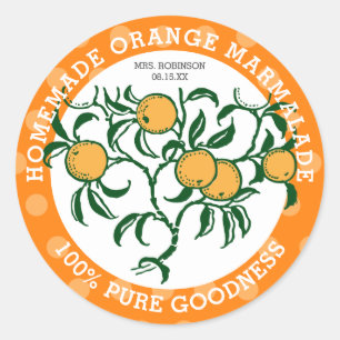 Homemade Orange Marmalade Jam   Jar Food Labels