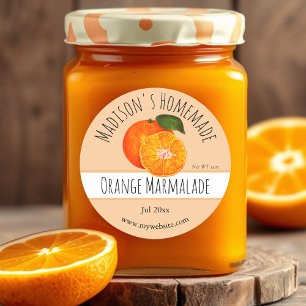 Homemade Orange Marmalade Jar Labels
