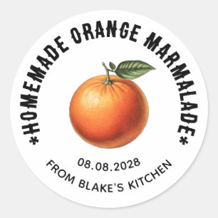 Homemade orange marmalade preserve sticker