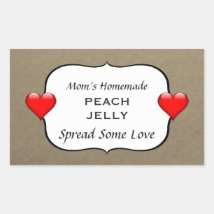 Homemade Peach Jelly Jam Country Canning Label