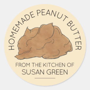 Homemade Peanut Butter From the Kitchen of Made By Classic Round Sticker