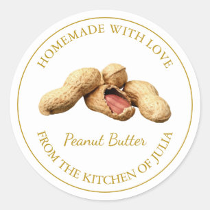Homemade Peanut Butter Label   White