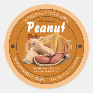 Homemade Peanut Butter Labels Sticker
