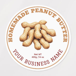 Homemade Peanut Butter Product Label Waterproof