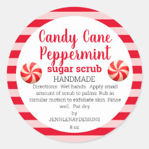 Homemade Peppermint Mason Jar Sugar Scrub Labels
