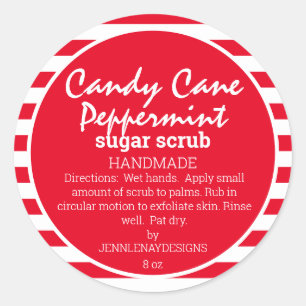 Homemade Peppermint Sugar Scrub Custom Labels