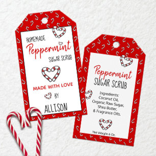 🍭 Homemade Peppermint Sugar Scrub Made With Love  Gift Tags