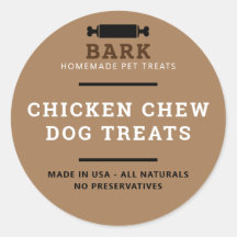 Homemade pet dog treats product labels stickers
