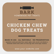 Homemade pet dog treats product labels stickers