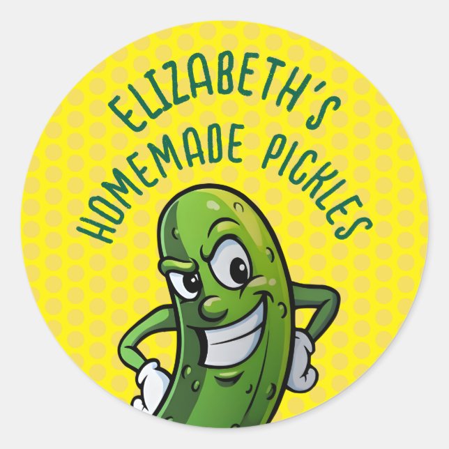 Homemade Pickles Classic Round Sticker (Front)