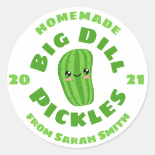 Homemade pickles classic round sticker