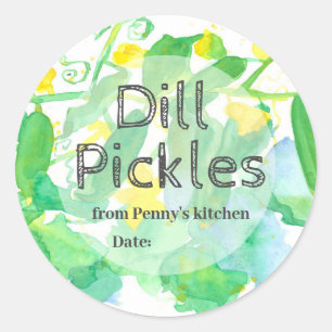 Homemade Pickles Cucumber Canning Jar Label