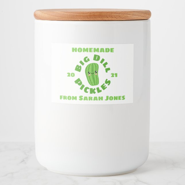 Homemade pickles food label (Front)