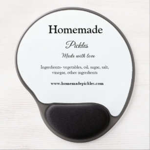 Homemade pickles made with love add text website gel mouse mat