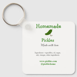 Homemade pickles made with love add text website key ring