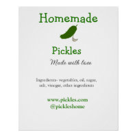 Homemade pickles made with love add text website