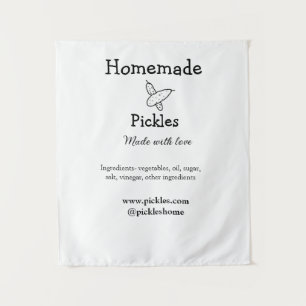 Homemade pickles made with love add text website tapestry