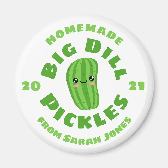 Homemade pickles magnet (Front)