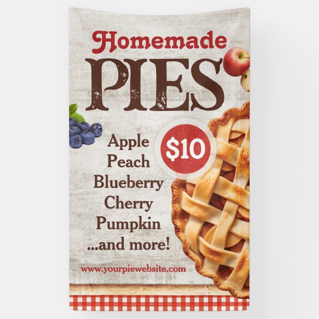 Homemade Pies Bakery at Farmers Markets Banner (Vertical)
