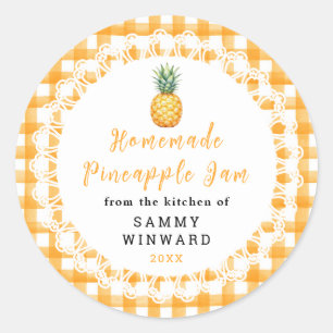 Homemade Pineapple Jam Jar Label