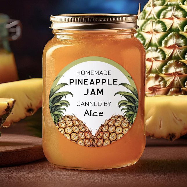 Homemade Pineapple jam preserve label (Creator Uploaded)