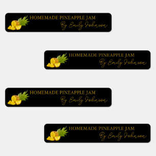 Homemade Pineapple Jam Thin Label