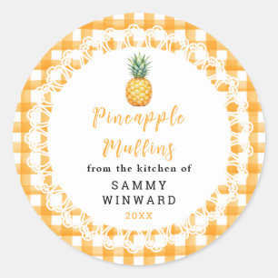 Homemade Pineapple Muffin Label
