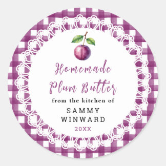 Homemade Plum Butter Jar Label