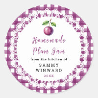Homemade Plum Jam Jar Label